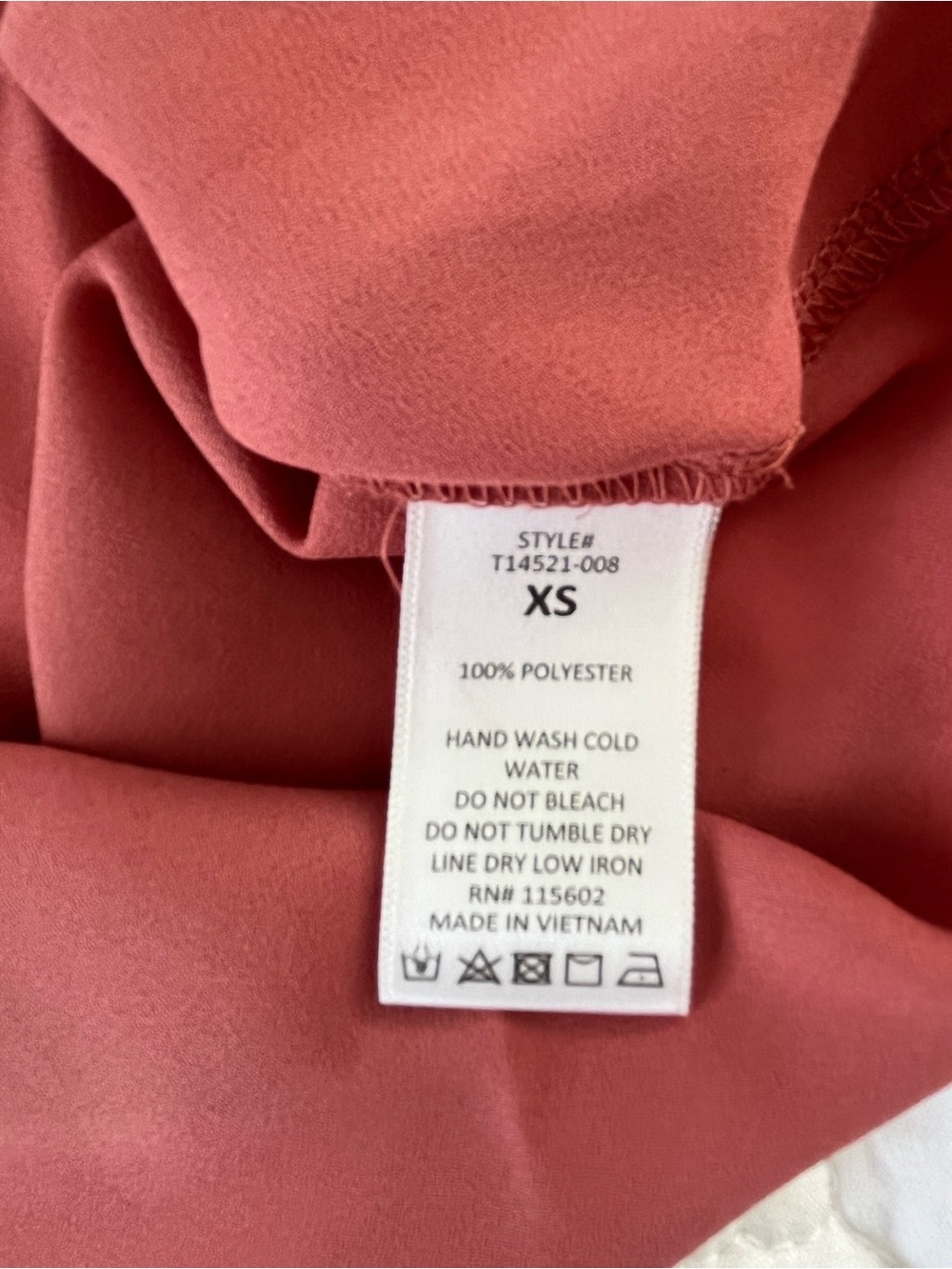 Lush Women’s V-Neck Blouse in Dusty Rose Size XS - Picture 8 of 11